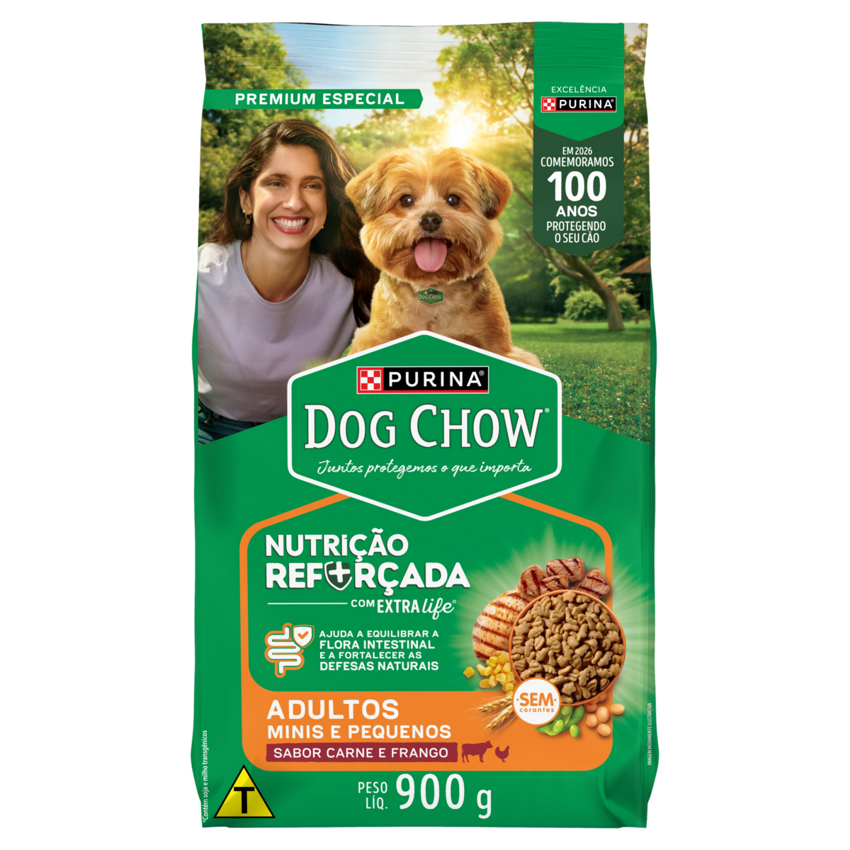 Produto Alimento para Cães Adultos Raças Minis e Pequenas Carne e Frango Purina Dog Chow Nutrição Reforçada com Extra Life 900g da loja Pão de Açucar no valor de: 20,99