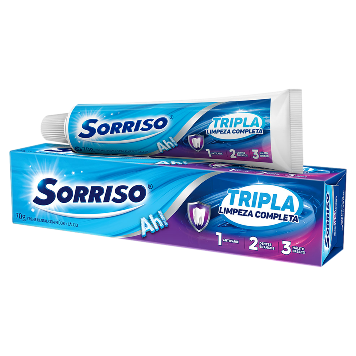 Produto Creme Dental Sorriso Tripla Limpeza Completa Caixa 70g da loja Pão de Açucar no valor de: 2,69