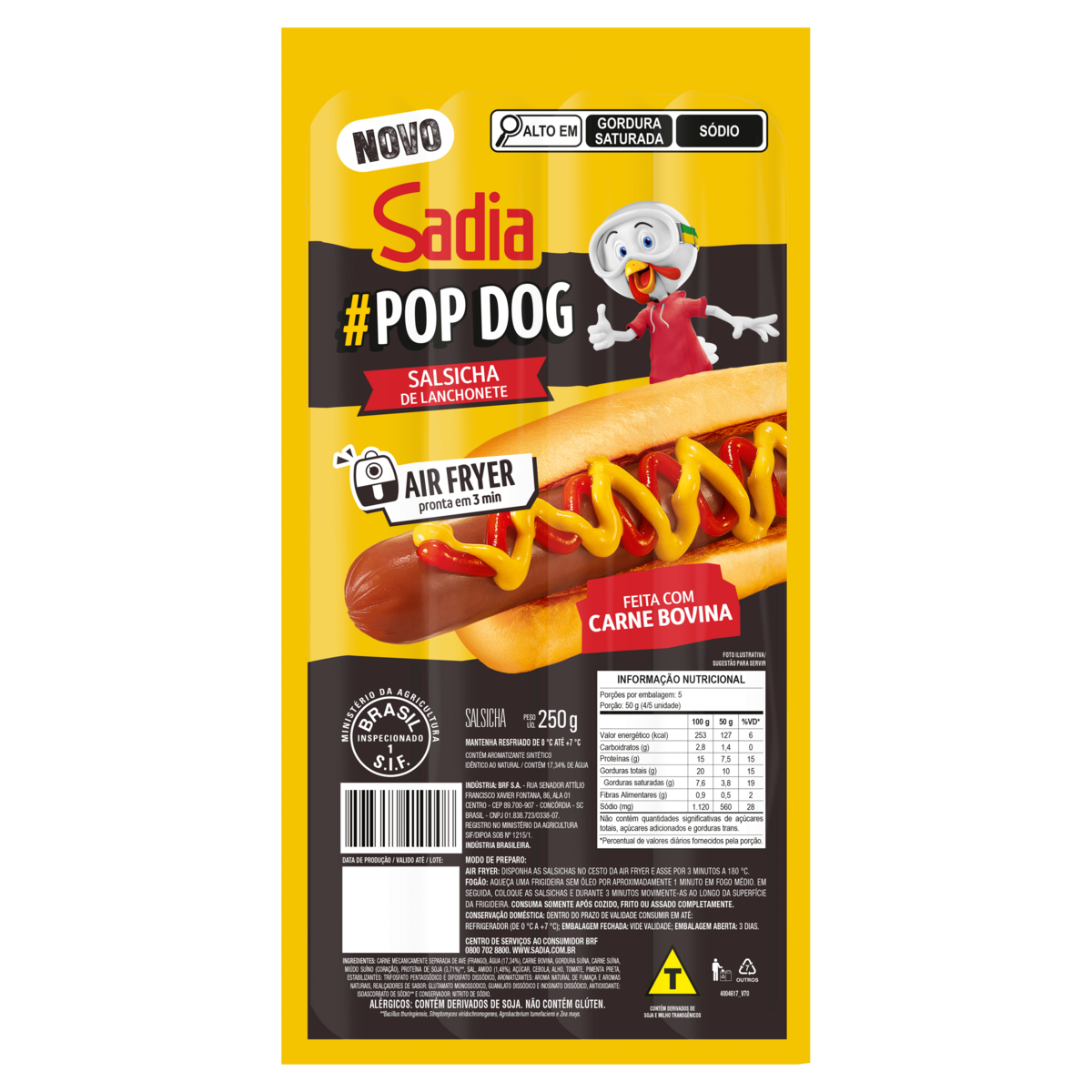 Produto Salsicha #Pop Dog Sadia 250g da loja Pão de Açucar no valor de: 13,5