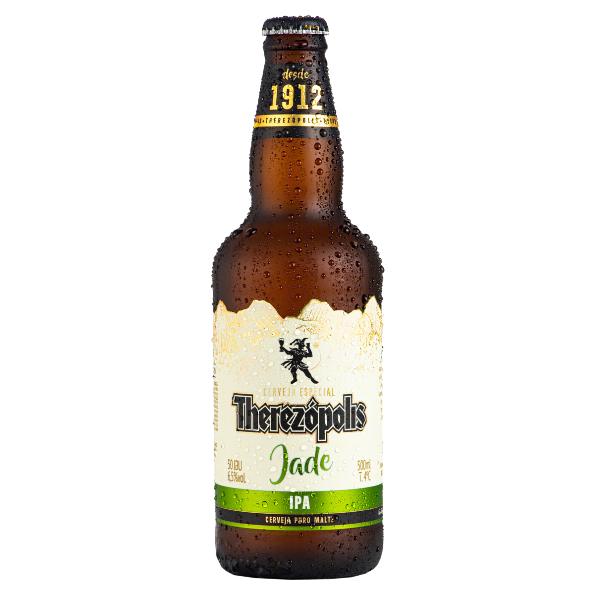 Produto Cerveja IPA Puro Malte Jade Therezópolis Garrafa 500ml da loja Pão de Açucar no valor de: 14,49