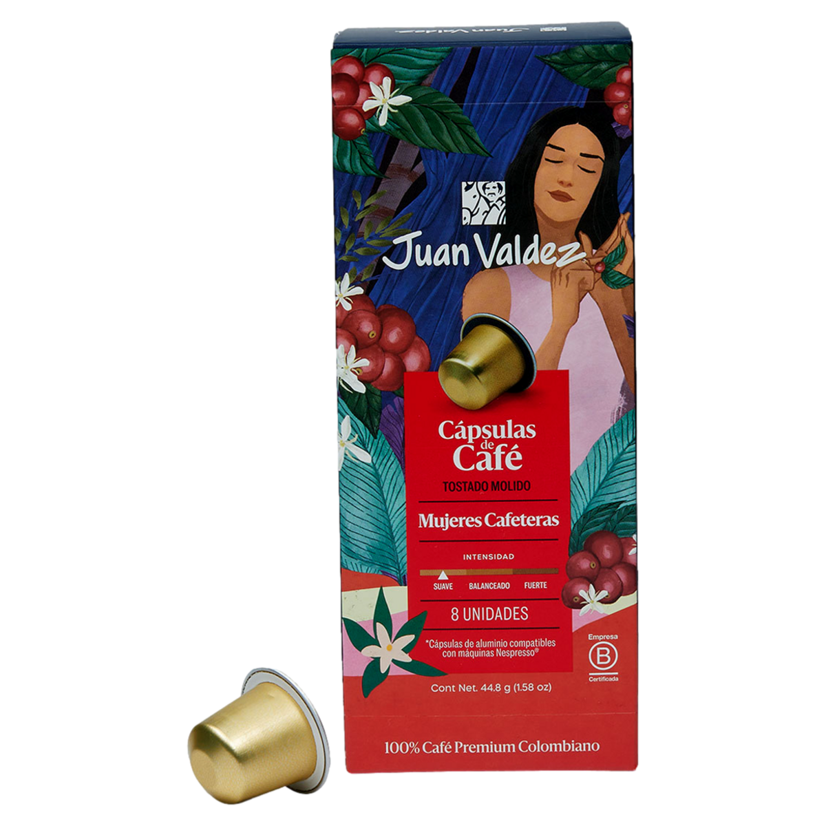 Produto Café em Cápsula Torrado e Moído Espresso Juan Valdez Mujeres Cafeteras Caixa 45g 8 Unidades da loja Pão de Açucar no valor de: 39,99