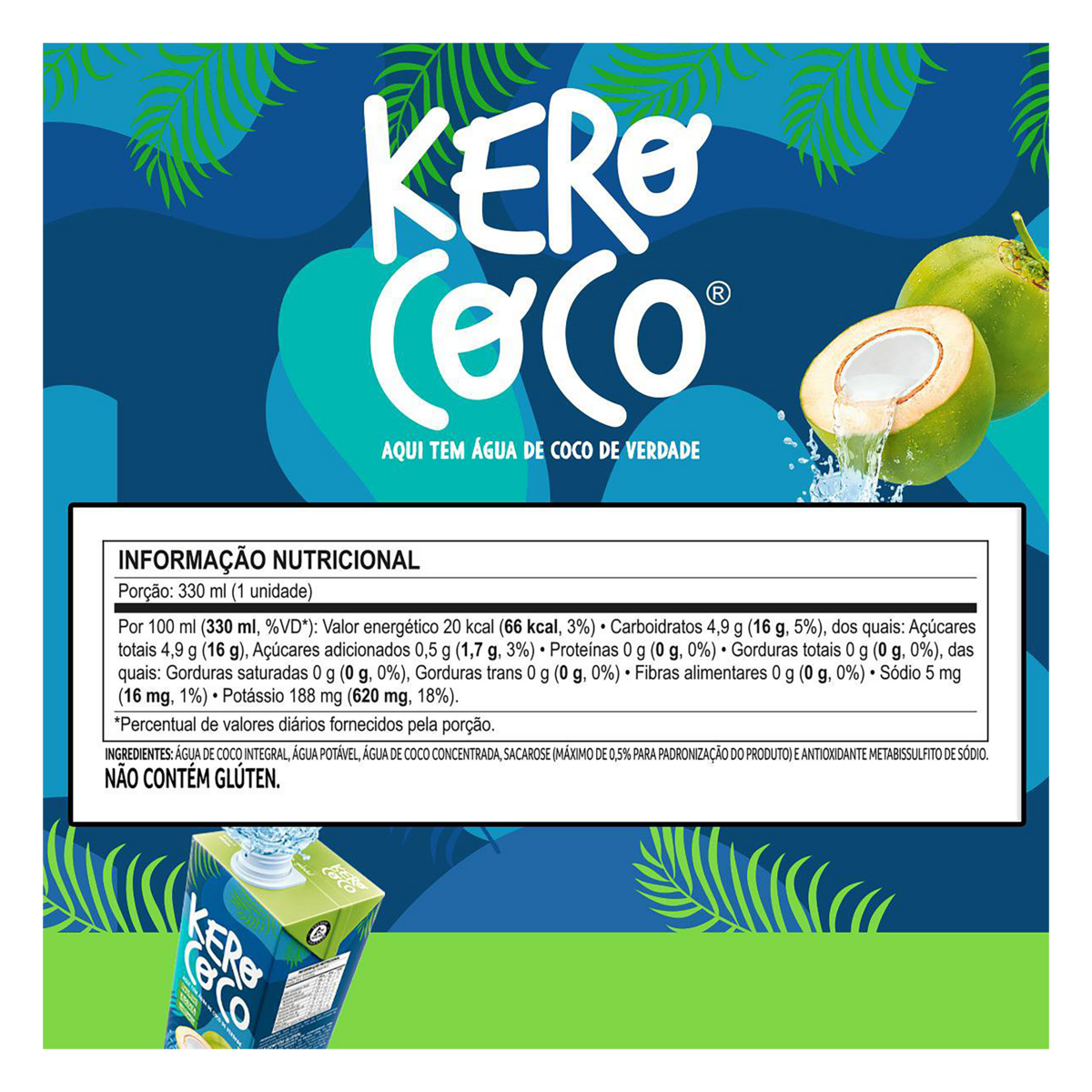 Água de Coco Kero Coco Caixa 330ml | Pão de Açúcar
