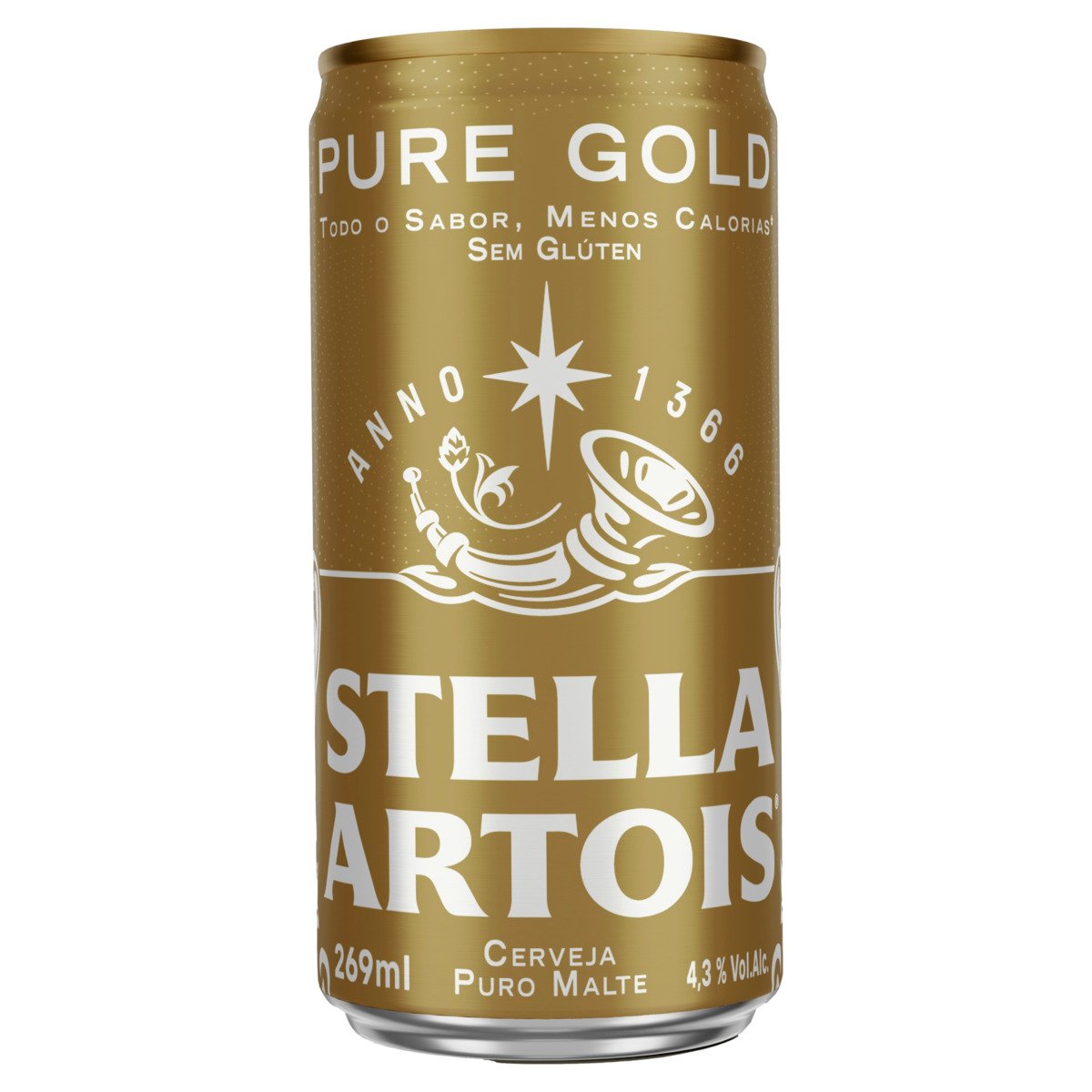 Produto Cerveja Puro Malte Pure Gold sem Glúten Stella Artois Lata 269ml da loja Pão de Açucar no valor de: 4,49
