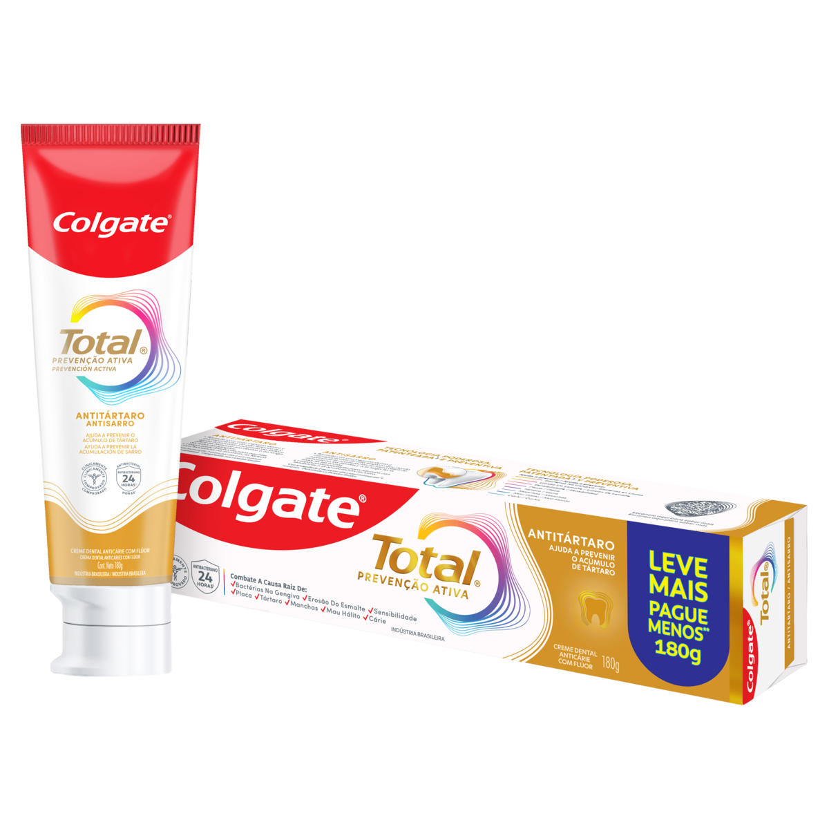 Produto Creme Dental Antitártaro Colgate Total 12 Caixa 180g da loja Pão de Açucar no valor de: 15,99
