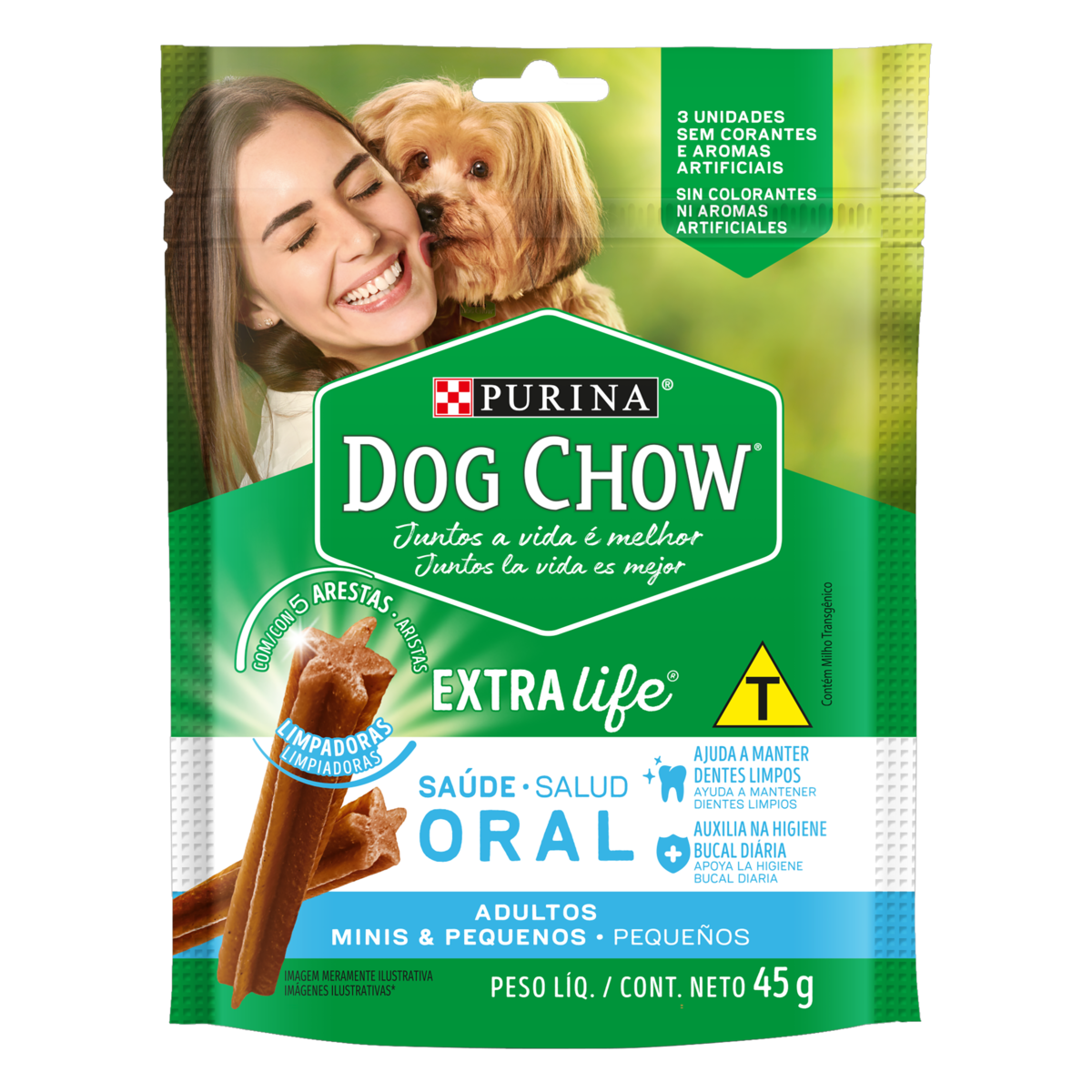 Produto Petisco PURINA DOG CHOW Saúde Oral Cães Adultos Porte Pequeno 45g da loja Pão de Açucar no valor de: 7,99