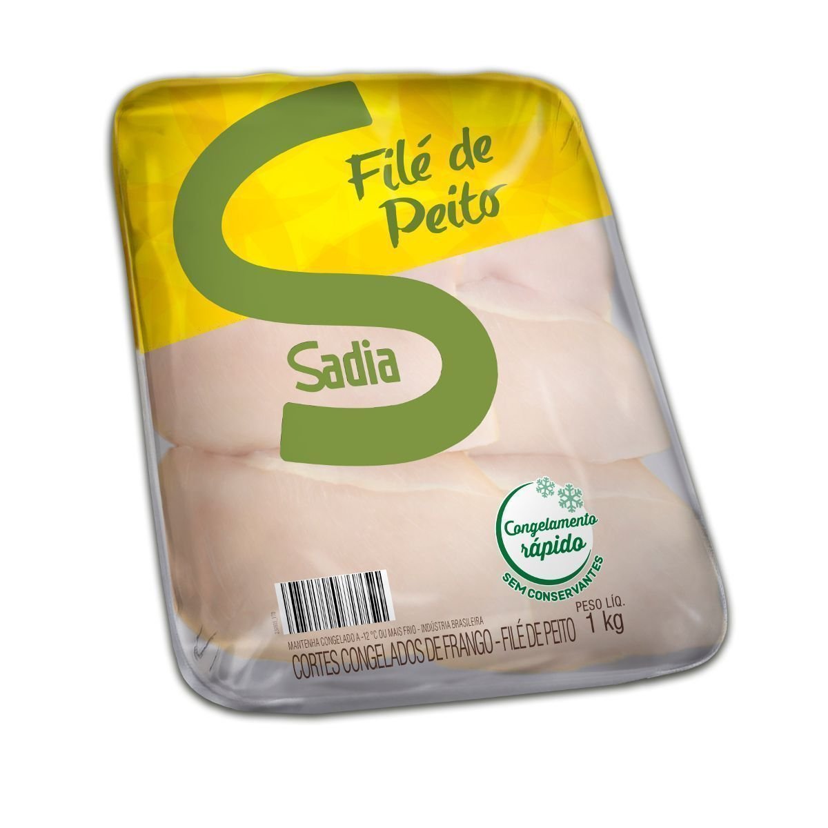 Filé De Peito De Frango Congelado Sadia Bandeja 1kg