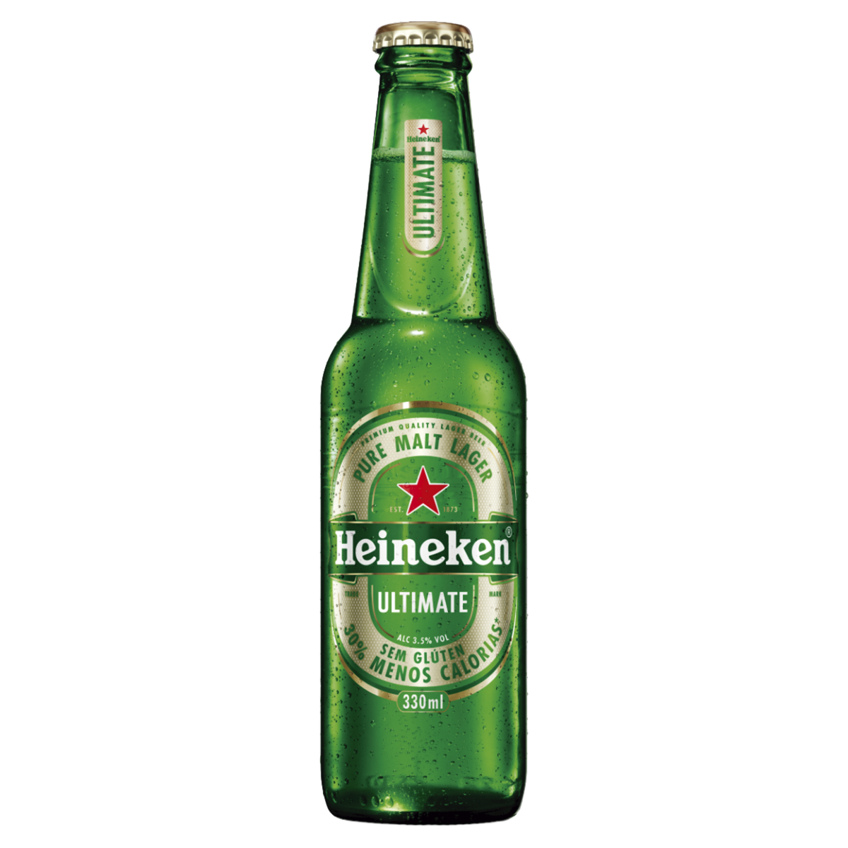 Produto Cerveja Lager Puro Malte sem Glúten Heineken Ultimate Garrafa 330ml da loja Pão de Açucar no valor de: 7,29