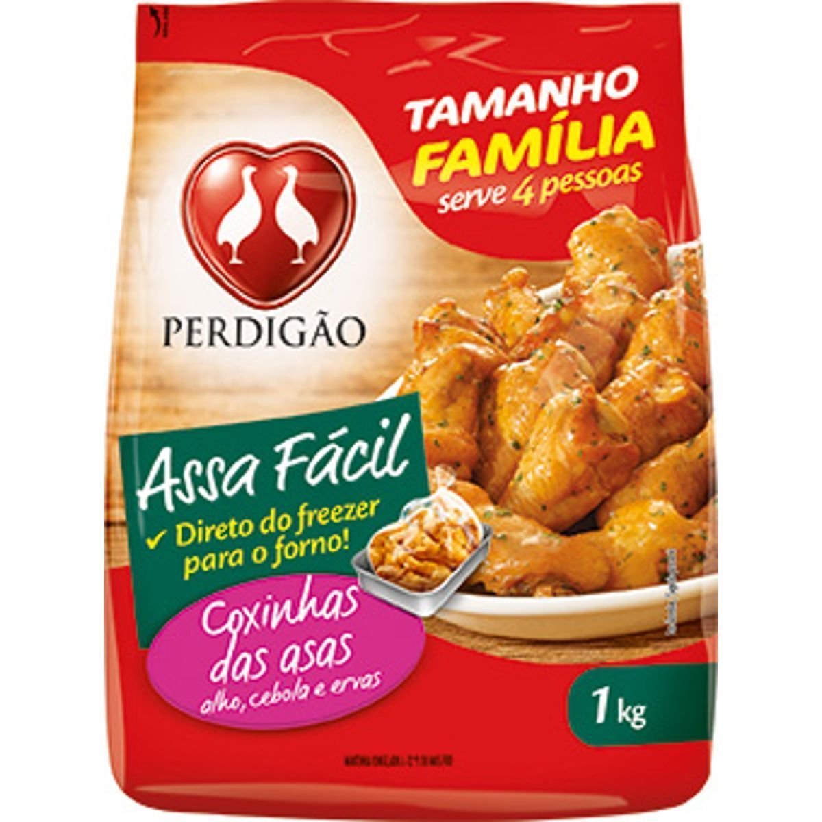 Coxinha Da Asa De Frango Temperada Congelada Perdigão Pacote 1kg