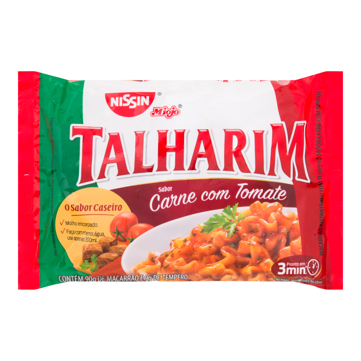 Macarrão Instantâneo Talharim Nissim Sabor Carne Com Tomate