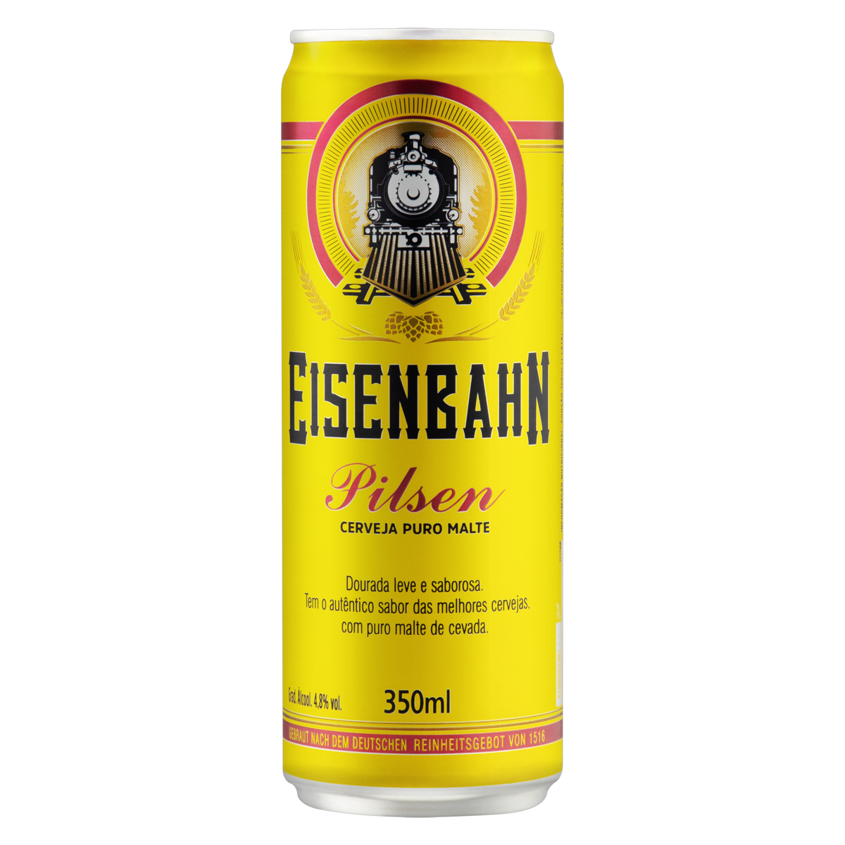 Produto Cerveja Pilsen Puro Malte Eisenbahn Lata 350ml da loja Pão de Açucar no valor de: 3,29