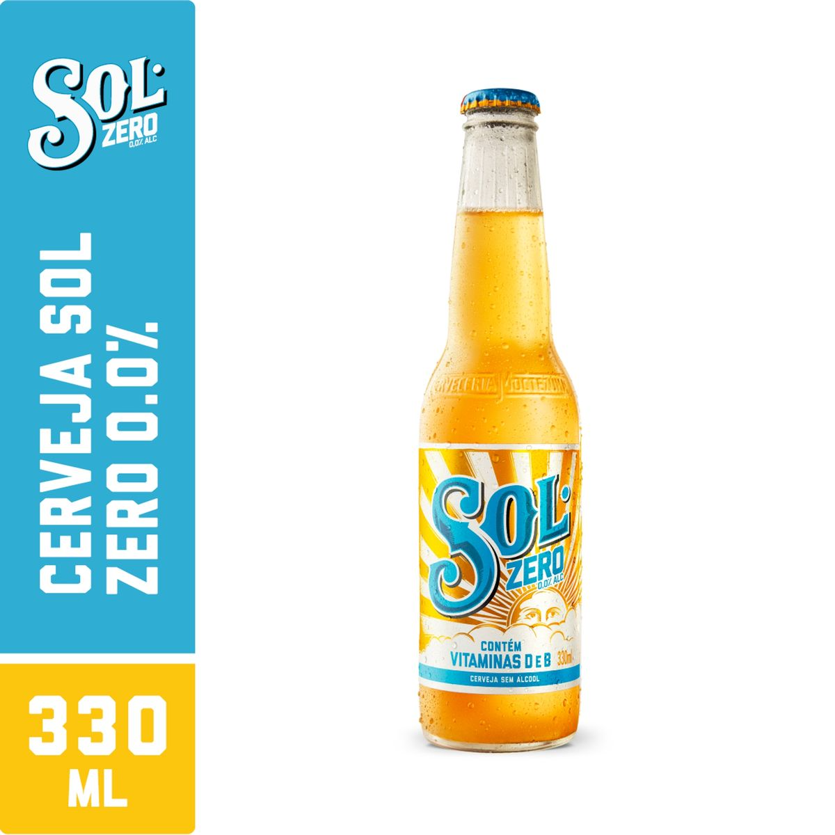Produto Cerveja Pilsen Zero Álcool Sol Garrafa 330ml da loja Pão de Açucar no valor de: 5,49