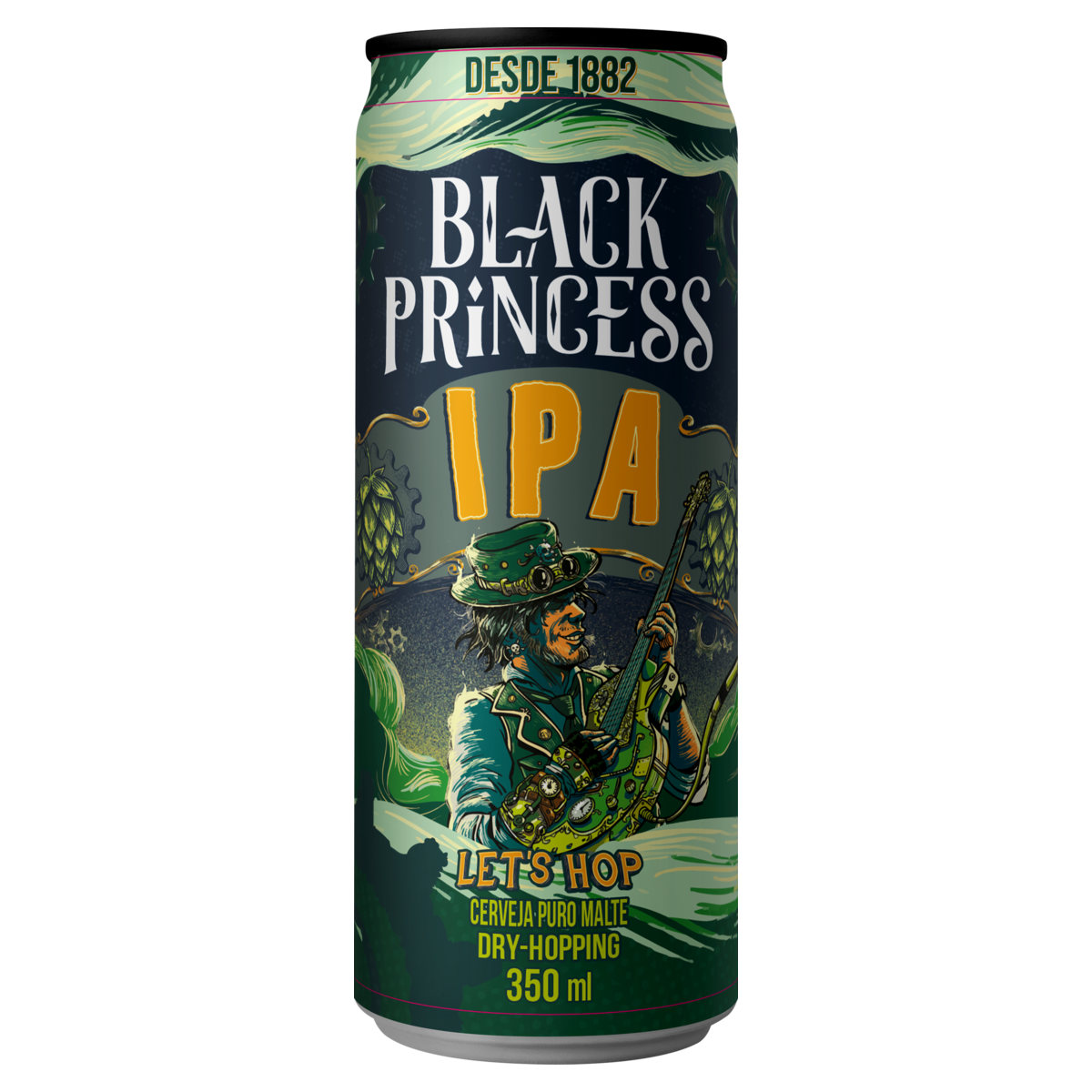 Produto Cerveja Ipa Puro Malte Lets Hop Black Princess Lata 350ml da loja Pão de Açucar no valor de: 6,49
