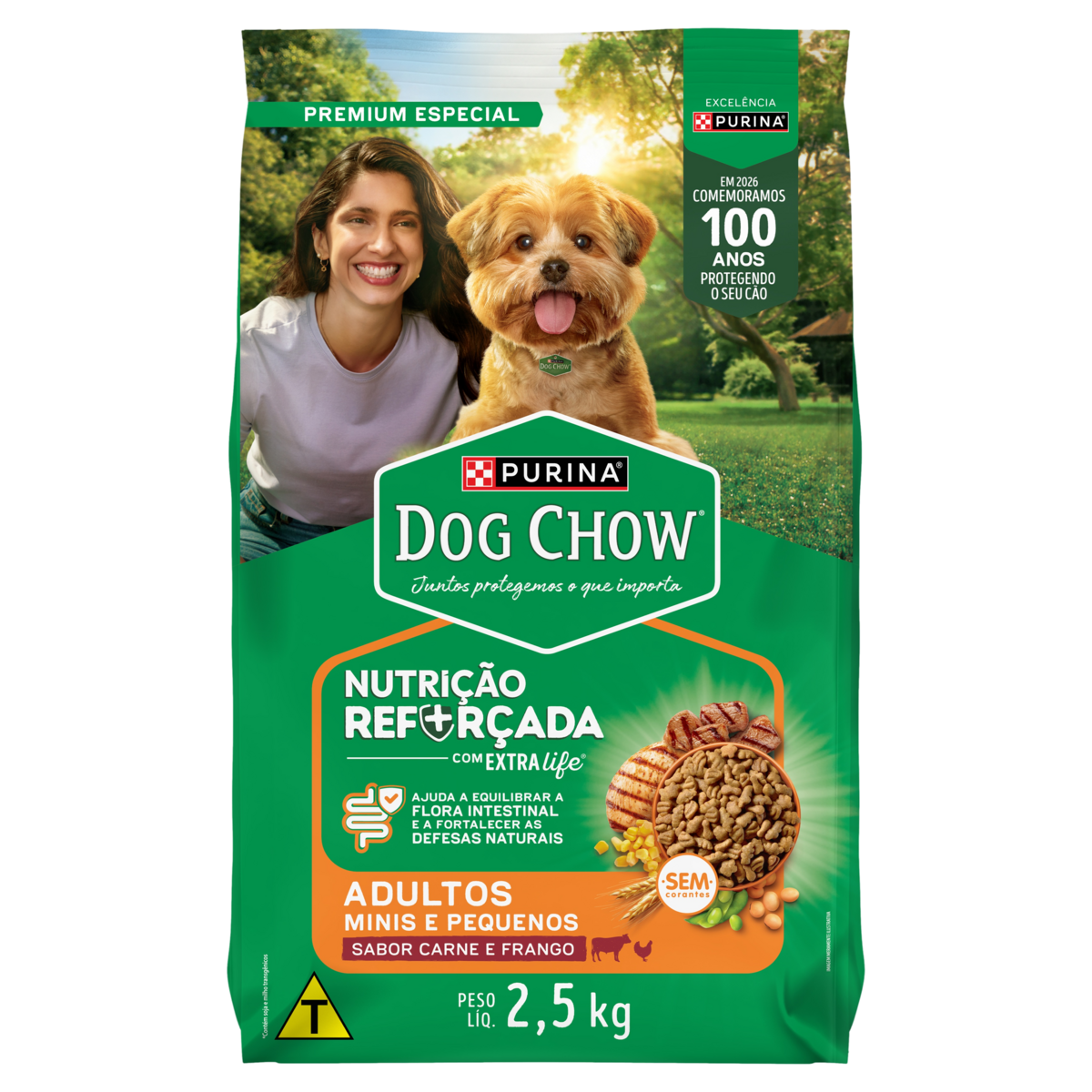 Produto Alimento para Cães Adultos Raças Minis e Pequenas Carne e Frango Purina Dog Chow Nutrição Reforçada com Extra Life 2,5kg da loja Pão de Açucar no valor de: 49,99
