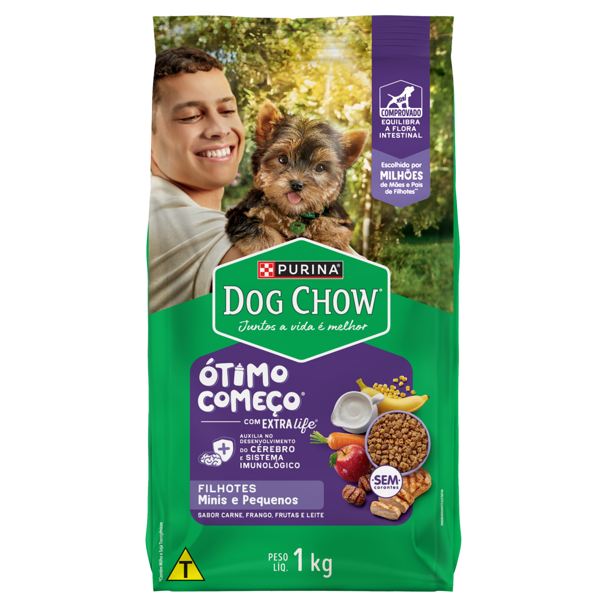 Produto Ração DOG CHOW Cães Filhotes Minis e Pequenos Frango e Arroz 1kg da loja Pão de Açucar no valor de: 21,99