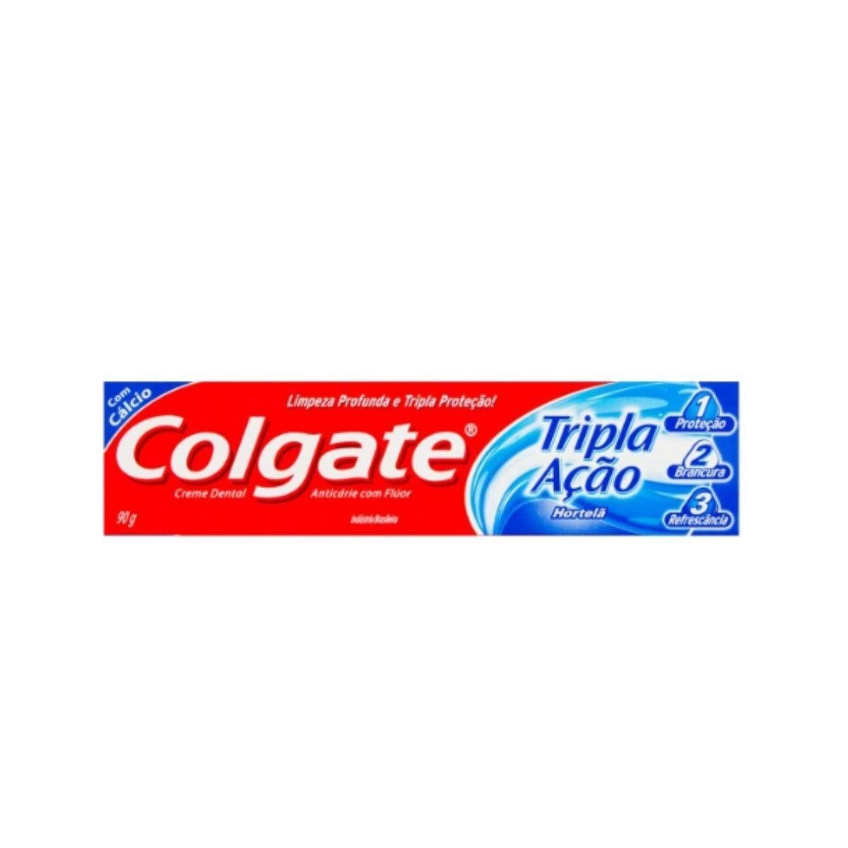 Produto Creme Dental Colgate Tripla Ação Hortelã 90g da loja Pão de Açucar no valor de: 4,69